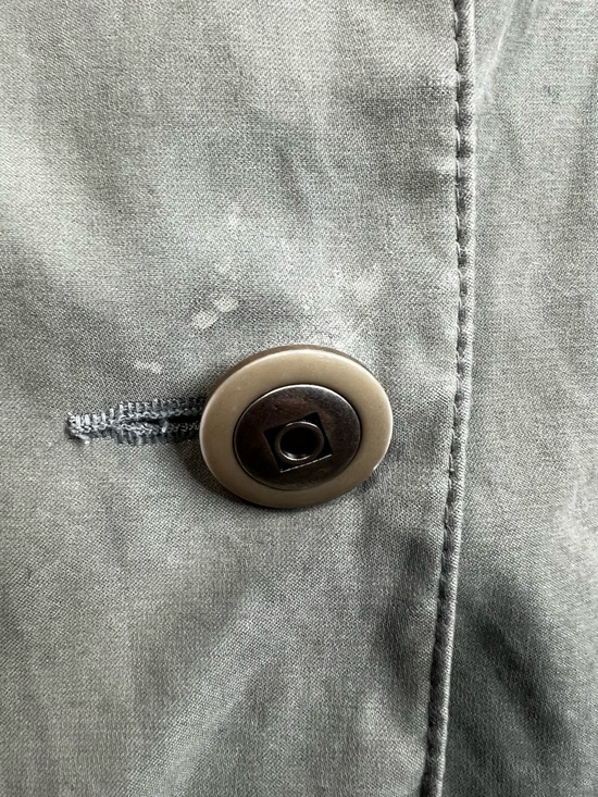 90s Y2K Luba matte sage green oversized boxy minimalist old money car coat - Picture 15 of 17